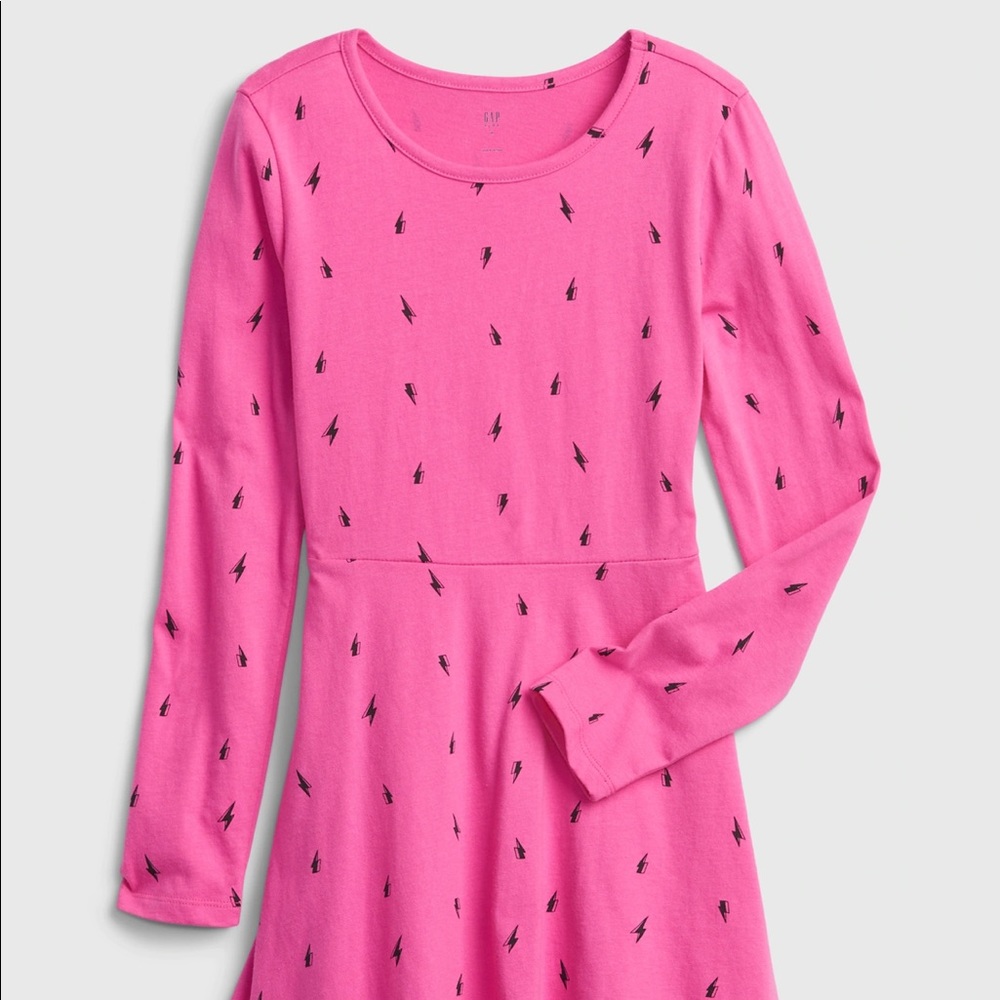 Gap kids pink lightning bolt dress